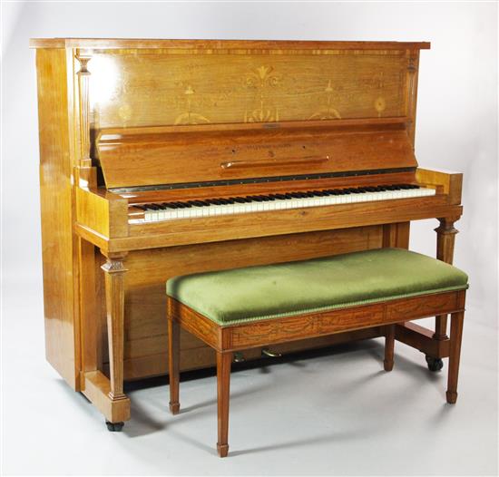 A 1920s Steinway vertegrand model K upright piano, overall W.5ft 1in. H.4ft 4.25in. D.2ft 3in.